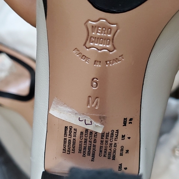 KENNETH COLE NEW YORK IVORY HEELS LEATHER SIZE 6 VINTAGE CLASSIC BLACK WHITE - Picture 10 of 14